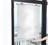 Store enrouleur occultant à ventouse, isolation thermique, réglable, occultant, filet rétractable, pour salon, cuisine, voiture, salle de bain (50 x 125 cm)