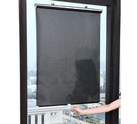 Store enrouleur occultant à ventouse,isolation thermique, rideaux occultants réglables,pare-soleil Enrouleur Rideau de Couverture de Temporaires Polyvalent Partout,filet rétractable (45x125cm)