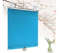 store enrouleur Occultant a ventouse, rideaux de fenêtre avec protection solaire, Rideau à rouleau portable pour portes et maison, 35 40 55 60cm, Volets Rouleau temporaire avec Thermo,Blue-35x125cm/14x49in