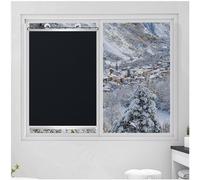 Store Enrouleur Occultant À Ventouse, Rideaux Occultants Portables, Store À Rouleau Pare-Soleil Rétractable pour Balcon, Store Enrouleur De Fenêtre Thermique, sans Perçage,Black-35x110cm/14 * 43in