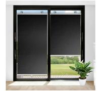 Store Enrouleur Occultant À Ventouse, Store À Rouleau Pare-Soleil sans Perçage, Store Temporaire 30/45/58/65/70cm, Store Enrouleur Thermique pour Fenêtres Portes,Black-30x125cm/12 * 49in