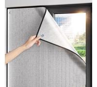 Store Enrouleur Occultant avec Ventouse, Film Thermique en Aluminium Réfléchissant, Film De Confidentialité pour Fenêtres, Film Isolant pour Portes, sans Perçage