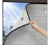 Store Enrouleur Occultant avec Ventouse, Store Enrouleur Fenêtre Anti UV, Rideau Panneau Isolant Aluminisé, Store Enrouleur Opaque pour Fenêtres Et Portes, sans Perçage