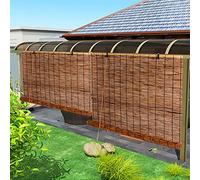 Store enrouleur occultant fait à la main en bambou pour fenêtre, parfait pour l'intérieur, la terrasse, le jardin et la décoration de fenêtre