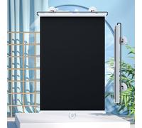 Store Enrouleur Occultant Noirs,Store À Rouleau Pare-Soleil avec Ventouses,Rideaux De Protection Solaire Rétractables pour Fenêtres,Stores Temporaires Portables sans Perçage,W×H-35 * 100cm(14 * 39in)