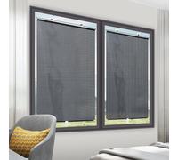 Store enrouleur occultant pour fenêtre - Rideau avec ventouses - Pour balcon, salon, bureau, voiture - Brise-vue - Sans perçage - 58 x 125 cm