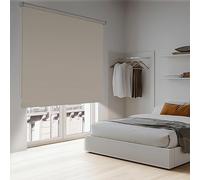 Store Enrouleur occultant pour fenêtres et Portes Rideau Opaque Isolant Thermique Blackout Installation Facile au Mur ou au Plafond STORESDECO Beige 160x180 cm Largeur Tissu 156,5 cm