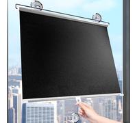 Store Enrouleur Occultant sans Perçage à Ventouse, Rideau Ventouse Fenêtre Thermique Isolant, Pare Soleil Maison Anti-UV Portable pour Chambre, Fenêtre de Toit Velux(50W x 195H cm)
