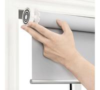 Store enrouleur occultant sans perçage, imperméable et thermique, protection UV, pour la maison, le bureau et la salle de bain, facile à installer, taille personnalisée (largeur x hauteur : 110 cm x