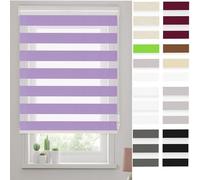 Store enrouleur occultant violet - 90 x 250 cm - 100 % occultant thermique - avec supports et fixations métalliques - pour chambre d'enfant, chambre à coucher, voyage, solution parfaite pour bloquer