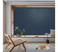 Store Enrouleur Opaque 90 x 115 cm, Portable, Protection Soleil, Imperméable, Ajustable et Amovible Store Occultant Fenêtre Stores avec Ruban Nano,pour Grenier, Bleu
