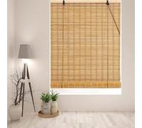 Store enrouleur personnalisable en bambou naturel pour portes et stores opaques pour décoration intérieure 100 cm x 250 cm - Protection et style