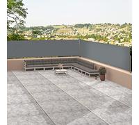 Store enrouleur pour extérieur, 117 x 1200 cm, protection UV, auvent latéral, pour terrasse et balcon, écran automatique, gris foncé, séparateur d'intimité