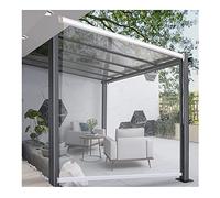 Store enrouleur pour pergola extérieur, rideau en vinyle PVC imperméable, 150 x 250 cm, idéal pour pare-soleil et protection visuelle