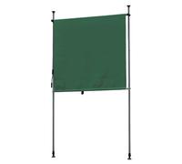 Store enrouleur rétractable à manivelle pour extérieur, pare-soleil vertical résistant aux UV, hauteur réglable pour terrasse et porche, marron, 150 cm, pare-soleil parfait pour l'extérieur