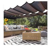 Store enrouleur rétractable en forme de U avec kit de montage, blocage UV, facile à installer pour pergola et auvent de serre