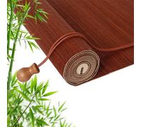 Store enrouleur rétro en bambou - Pare-soleil de fenêtre en bois naturel protection UV anti-poussière pour intérieur/extérieur, respectueux de l'environnement, protection contre l'intimité et le style