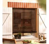 Store Enrouleur Roll'up Bambou Chocolat int / ext