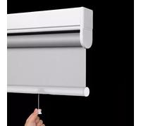 Store enrouleur sans fil occultant automatique à ressort avec blocage de la lumière 60 % tissu de protection UV taille personnalisée (150 cm x 160 cm) pour décoration de maison et de bureau