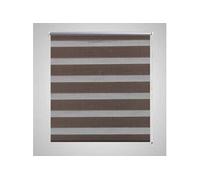 vidaXL Store enrouleur duo tamisant 80 x 175 cm Marron 240205
