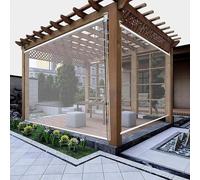 Store enrouleur transparent imperméable en PVC pour la maison et la terrasse, stores de fenêtre enroulables avec accessoires, durable et élégant, solution d'intimité extérieure