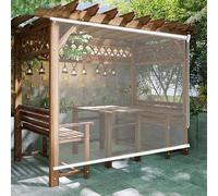 Store enrouleur transparent imperméable pour balcon, terrasse, volet roulant transparent, isolation thermique, protection solaire, facile à nettoyer - 130 x 230 cm (l x H) 51 cm