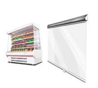 Store enrouleur transparent imperméable, respirant et frais, rideau de séparation télescopique pour supermarchés, réfrigérateurs et épiceries, composants inclus, polyvalent et