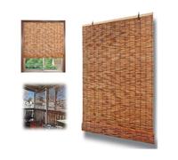 Store enrouleur vertical en bambou naturel pour jardin, balcon et porche (110 x 210 cm) - Protection UV et élégant