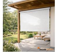 Store enrouleur vertical perméable avec manivelle - l.1,48 x H.2,4 m - Shadow Comfort