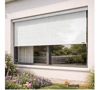 Store enrouleur vertical perméable avec manivelle - l.2,96 x H.2,4 m - Shadow Comfort