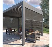 Store EVORA Ardoise Pour Côté 3 m - 2,7 Aluminium, Texaline Hespéride