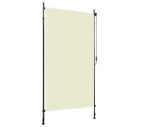 Store extérieur 120 x 270 cm - Résistant aux UV - Système de manivelle - Poteaux réglables en hauteur - Pour balcon et terrasse - Protection solaire - Store extérieur
