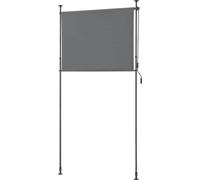 Store extérieur Cimarra 120 x 270 cm Store vertical pour balcon avec manivelle Protection visuelle résistante aux intempéries Structure en acier gris foncé