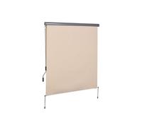 Store extérieur enrouleur vertical 1,6L x 2,5H m - manivelle - alu polyester haute densité 280 g/m² anti-UV50+ beige