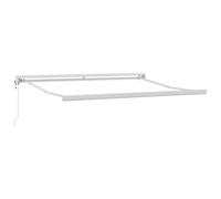 Store extérieur motorisé rétractable en polyester noir et aluminium, 3x2,5 m. Contrôle à distance facile, abri étanche parfait pour le balcon et le patio. Une solution moderne pour se protéger du sole