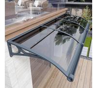 Store extérieur pour Porte et fenêtre avec Support en Aluminium, Protection UV, Pluie et Neige, tôle Creuse, pour Balcon, Cour, fenêtre, 80 x 300 cm