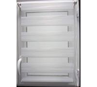 Store fenêtre Enrouleur Jour-Nuit, 4 Couleurs et 30 Tailles, Pose Rapide et Facile sans perçage, de MadeInNature® (Largeur Tissu Store 117 cm x Longueur 180 cm, Blanc)