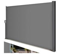 Store Imperméable, Auvent Latéral Rétractable, Écran De Confidentialité | Avec Base Amovible, Pare-soleil Extérieur Résistant Aux Intempéries, For Terrasse(Dark Gray,1.6x5m/5x16ft)
