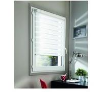 MADECOSTORE Double Store Enrouleur Jour Nuit - Blanc - L125 x H190cm - Fixation avec ou sans perçage - Chaînette coordonnée