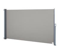 Store Lat?Ral Brise-Vue Paravent R?Tractable Dim. 3l X 1,60h M Alu. Polyester Anti-Uv Haute Densit? 280 G/M? Gris