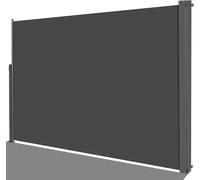 Store Latéral 180 x 350 cm (H x L) Auvent Latéral Extensible Paravent Exterieur Retractable Brise Vue Retractable Coupe-Vent Imperméable Protection Solaire Revêtement PU pour Terrasse Balcon Gris