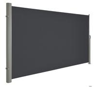 Store latéral 190 x 500 cm (H x L), Brise-vue Rétractable pour Jardin, tissu polyester 280 g/m², Gris Anthracite