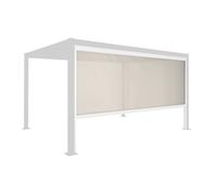 Store latéral 4m blanc pour pergola bioclimatique Palace