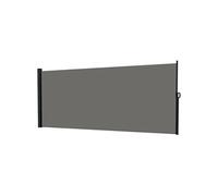 Outsunny Store latéral brise-vue rétractable alu polyester anti-UV 180 g/m² 4 x 1,80 m gris foncé