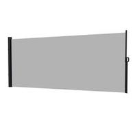 Store latéral brise-vue paravent rétractable de jardin dim. 3 x 1,8 m alu. polyester gris clair Gris Clair