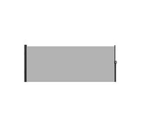 Store latéral brise-vue paravent rétractable de jardin dim. 4L x 1,80H m alu. polyester haute densité gris