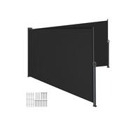 Store latéral - TECTAKE - Store latéral double extensible résistant aux intempéries 200 x 600 cm - Noir
