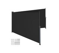 Store latéral double - TECTAKE - Store extensible résistant aux intempéries, en polyester déperlant 160 x 600 cm - Noir