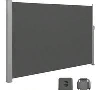 Store latéral en Aluminium Extensible 200 x 400 cm, Brise-Vue, Protection Solaire, occultant, pour Balcon, terrasse, Jardin, Gris Anthracite Toile de store de qualité supérieure : la toile de store en
