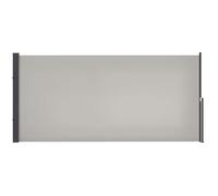 Store latéral, enrouleur latéral, extensible, brise-vue, aluminium/polyester, 3 x 1,4 m, gris clair